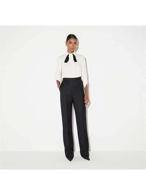 Blusa in georgette con cravattino